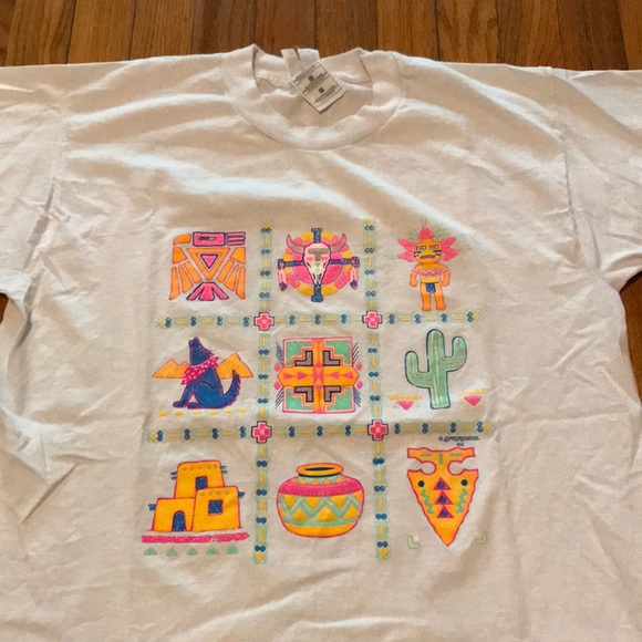 Fruit of the Loom Other - Vintage Western Neon Motif T-shirt